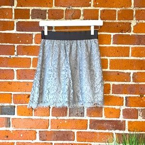 J. Crew Skirt Lacy Lined Mini Two-Toned Gray, Size Small